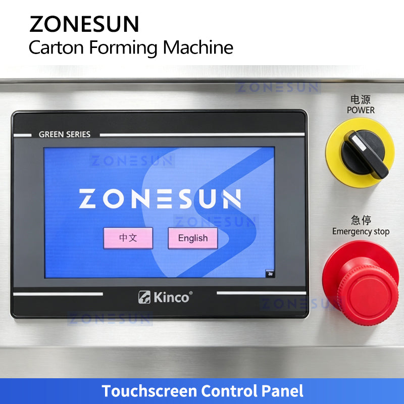 ZONESUN ZS-SEFM01 Compact Paperboard Carton Erector with Vacuum Box Opening System