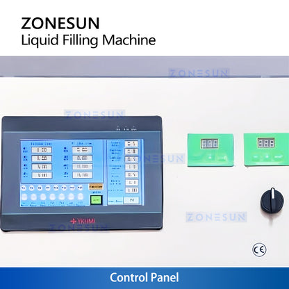 ZONESUN ZS-VTMP80D Custom 6 Heads Magnetic Pump Liquid Filling Machine With Dust Cover