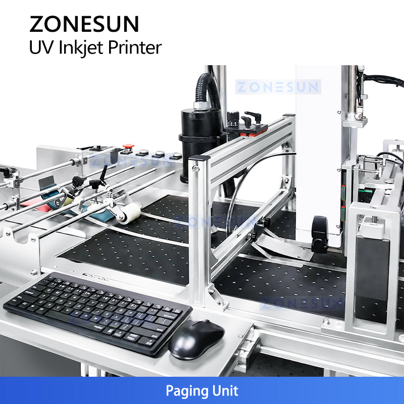 ZONESUN ZS-SUV1 UV Inkjet Coding Printer with Automatic Paging Machine