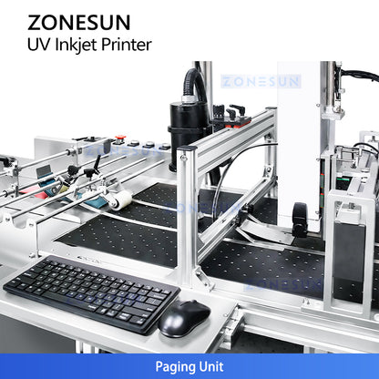 ZONESUN ZS-SUV1 UV Inkjet Coding Printer with Automatic Paging Machine