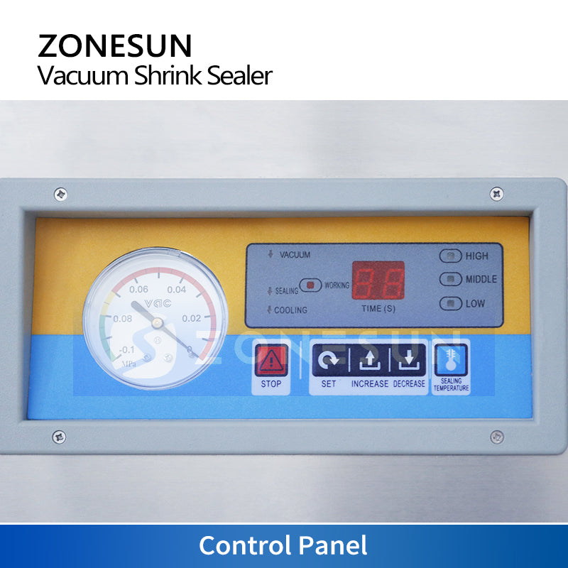 ZONESUN ZS-DZ260 Table-style Vacuum Packing Machine Stainless Steel Body Vacuum Sealing Machine For Food Vegetable