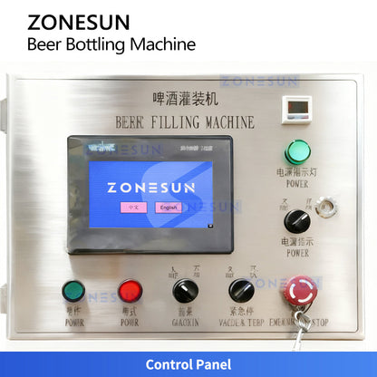 ZONESUN ZS-CFC5 Semi-Automatic Beer Bottle Filling and Capping Machine