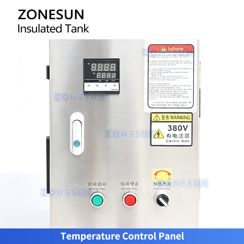 ZONESUN ZS-MB200LH Stainless Steel Liquid & Paste Premixing and Heating Tank