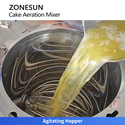 ZONESUN ZS-DG130 Industrial Cake Foam Mixer with Air Injection System