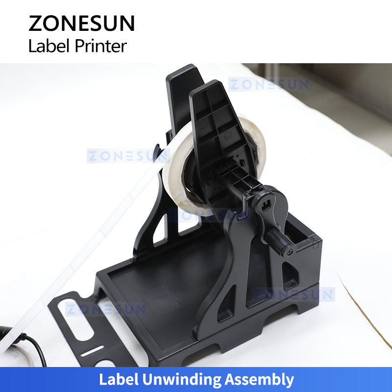 ZONESUN ZS-RPR01 Thermal Transfer Barcode Label Printer with Automatic Rewinder