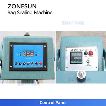 ZONESUN ZS-FK200 Pneumatic Heat Sealing Machine for Mylar Bags and Aluminum Foil Pouches