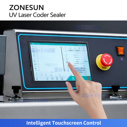 ZONESUN ZS-FR100LC UV Laser Continuous Bag Sealing Machine