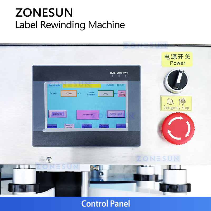 ZONESUN ZS-RW2 Automatic Roll to Roll Label Rewinder