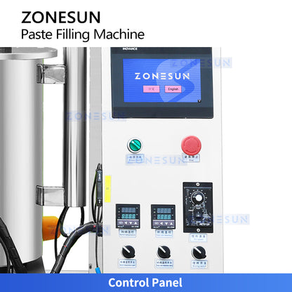 ZONESUN ZS-VTGTL1A Servo Heated Paste Filling Machine for Lipstick, Foundation, Wax and Cosmetic Products