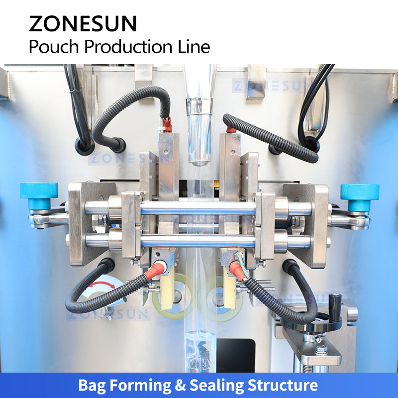 ZONESUN ZS-FSL220 Automatic Liquid Pouch Packing Machine Sachet Filling Sealing Real-time Labeling Line