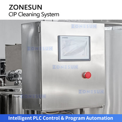 ZONESUN ZS-CIP500 Fully Automatic 3-Tank CIP Cleaning System | 100–1000L | SUS304 | Dairy Beverage Brewery