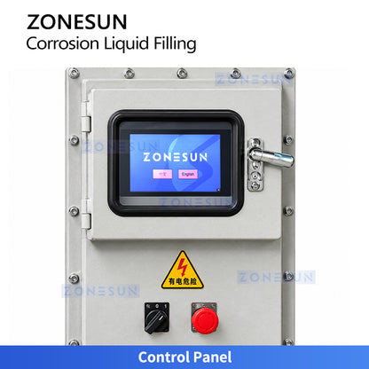ZONESUN ZS-YTCR15A Rotary Explosion-Proof Corrosive Liquid Filling Machine