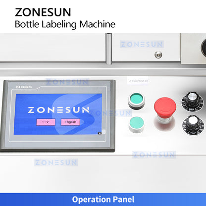 ZONESUN ZS-TB500 Double Side Round Bottle Positioning and Labeling Machine With Date Coder