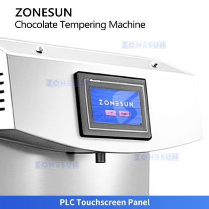 ZONESUN ZS-CG25 Chocolate Tempering Machine for Molding Coating and Enrobing
