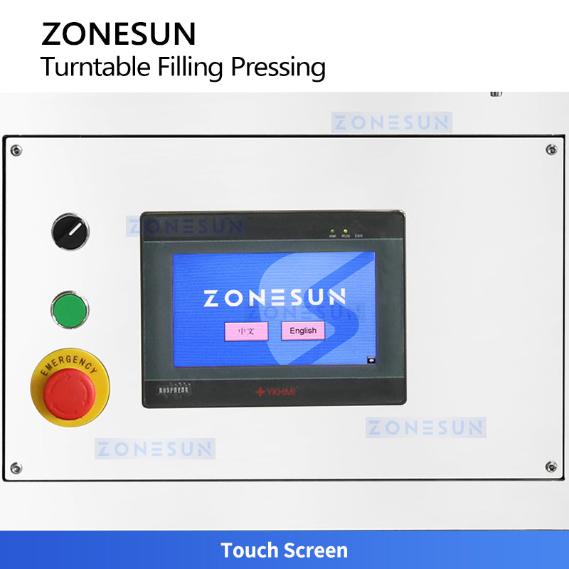 ZONESUN ZS-AFC1CH Automatic Paste Filling and Cap Pressing Monoblock Machine with Pressure-Boost Hopper