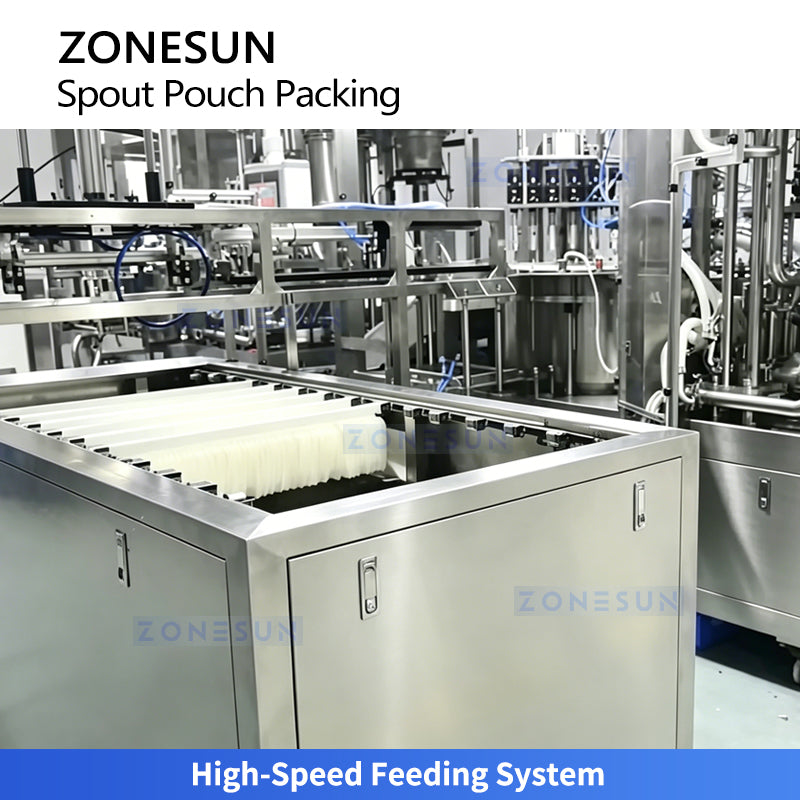 ZONESUN ZS-SPFC7 12-Head Rotary Spout Pouch Filling and Capping Machine