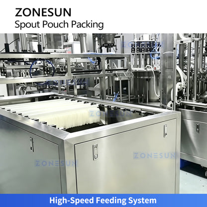 ZONESUN ZS-SPFC7 12-Head Rotary Spout Pouch Filling and Capping Machine