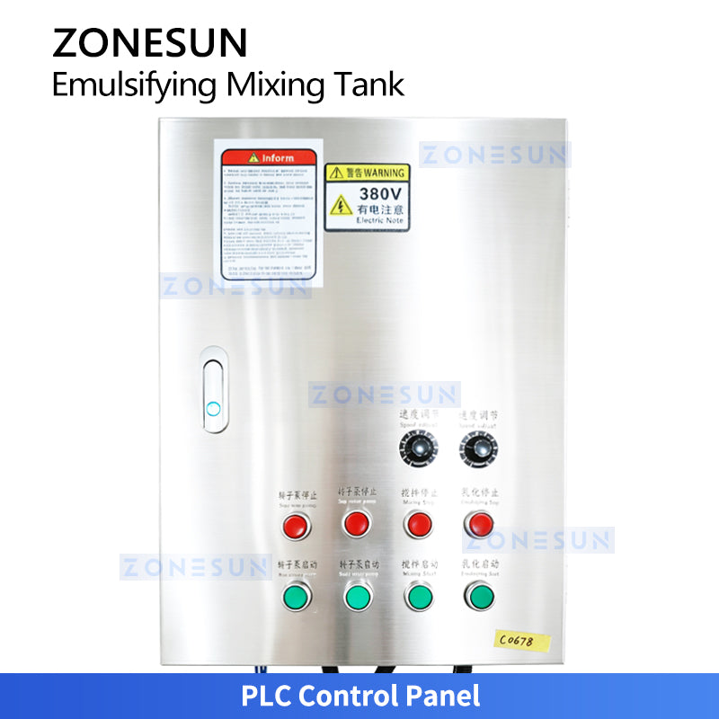 ZONESUN ZS-EM2 300L Industrial Emulsifier Mixing Tank for Cream and Paste Products