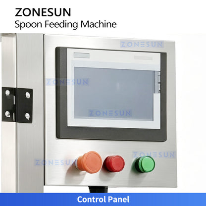 ZONESUN ZS-SF01 Automatic Measuring Spoon Feeding Inserting Machine for Milk Powder Cans