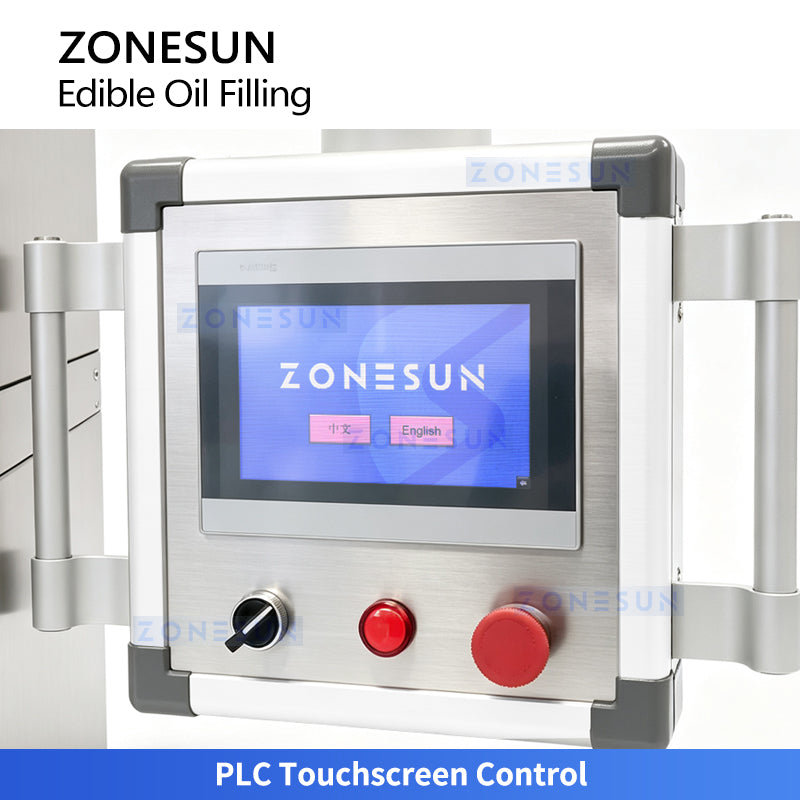 ZONESUN ZS-EVF03 Automatic Edible Oil Filler with Anti-Drip Nozzles and Bottle Positioning