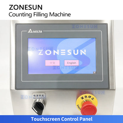 ZONESUN ZS-JF8C Semi-Automatic 8-Lane Candy Hardware Counting Filling Machine