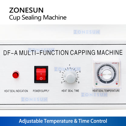 ZONESUN ZS-KCS5 Semi-Automatic Cup Sealing Machine for Plastic Cups Manual Heat Sealer for Milk Tea, Coffee & Yogurt Packaging