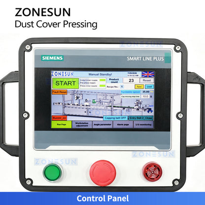 ZONESUN ZS-VTYG03 Automatic Press-On Cap Capping Machine with Belt Pressing for Large Bottles