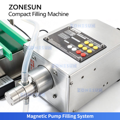 ZONESUN ZS-MPYT600L Automatic Liquid Filler with Lifting Nozzle and Waterproof Conveyor