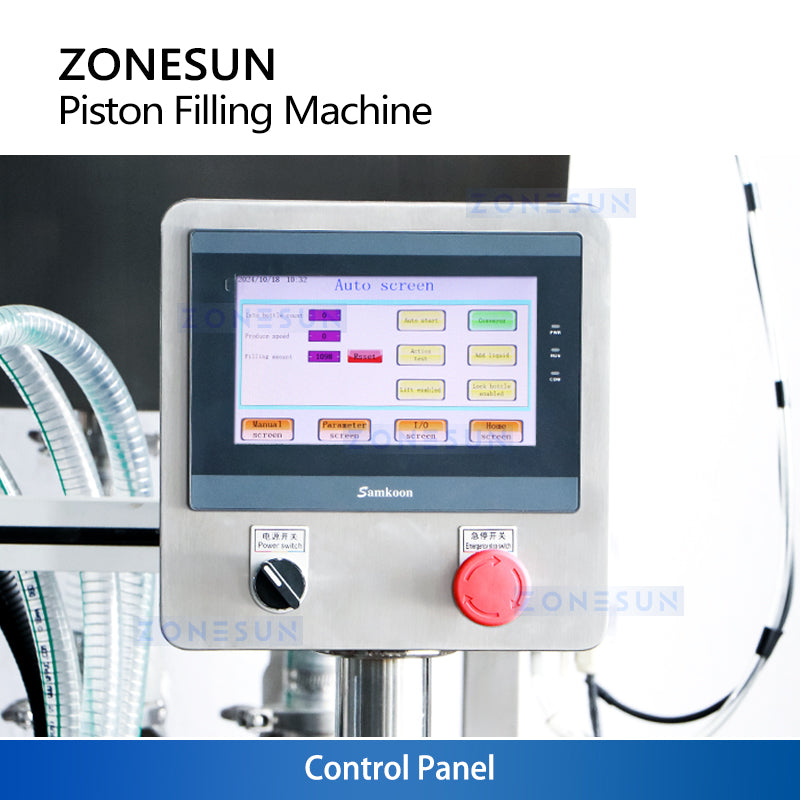 ZONESUN ZS-YT6T-6PX 6 Nozzles Servo Motor Paste Filling Machine With Feeding Pump  ZONESUNPRO