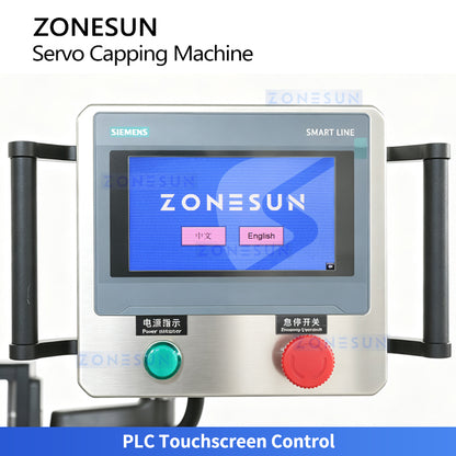 ZONESUN ZS-XG440RS2 Automatic Servo Capping Machine With Cap Feeding Placement System