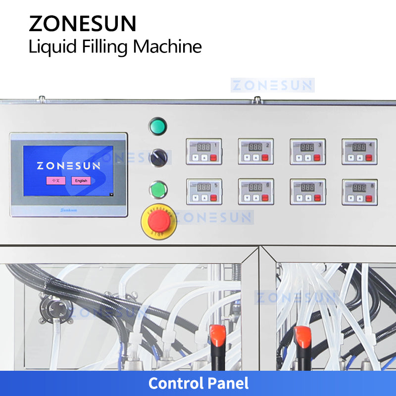 ZONESUN ZS-YTMP80D 8-Head Magnetic Pump Liquid Filling Machine