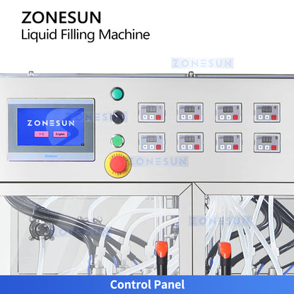 ZONESUN ZS-YTMP80D 8-Head Magnetic Pump Liquid Filling Machine