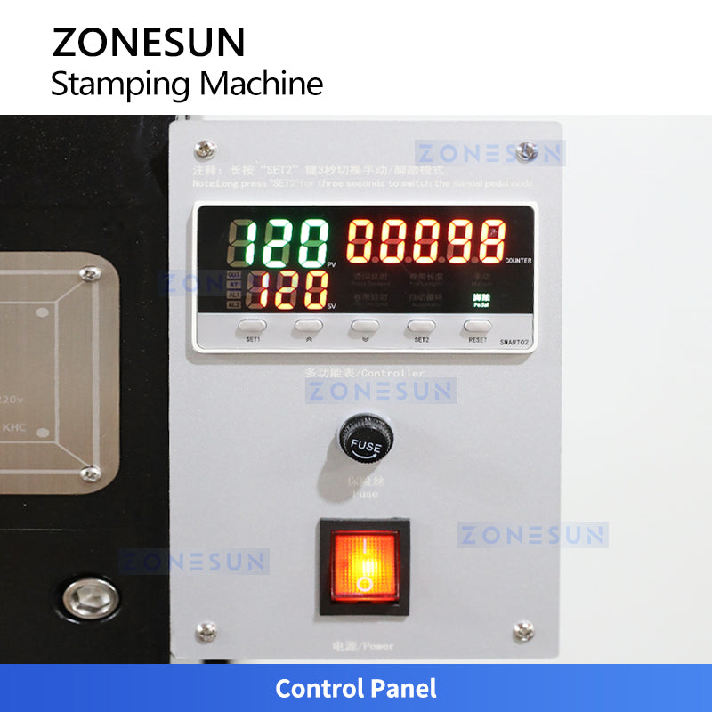Máquina de estampado en caliente neumática semiautomática ZONESUN ZY-819K2
