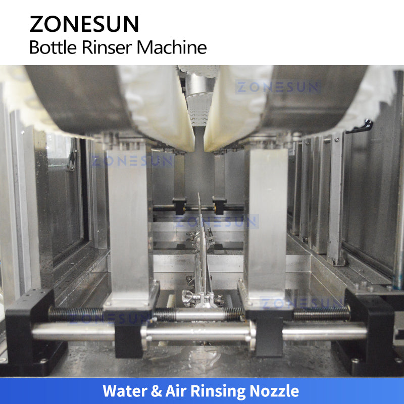 ZONESUN ZS-WB02A Automatic Bottle Water & Air Rinsing Machine for Glass & Plastic Bottles  ZONESUNPRO