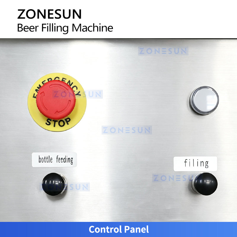 ZONESUN ZS-DG4A 4-Head Isobaric Beer Bottle Filling Machine with Fermentation Tank