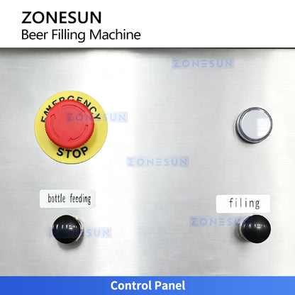 ZONESUN ZS-DG4A 4-Head Isobaric Beer Bottle Filling Machine with Fermentation Tank