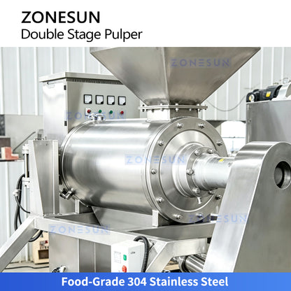 ZONESUN ZS-ZJ02 Fruit Pulper Machine Applications Tomato, Mango, Berry & Soft Fruit Processing