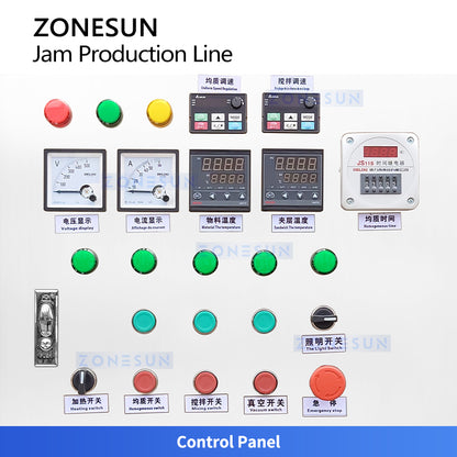 ZONESUN ZS-MB300L3 Vacuum Mixing Tank System with Heating, Cooling and Deaeration for High Viscosity Products, Cosmetics Processing