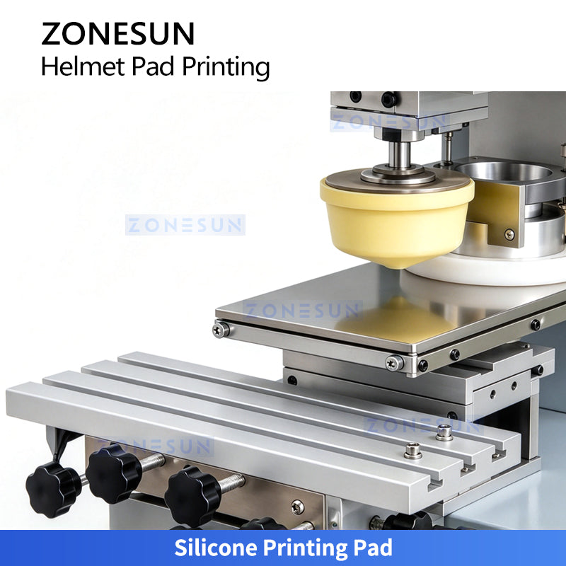ZONESUN ZS-VTQYY2 Semi-Automatic Helmet Curved Surface Pad Printing Machine