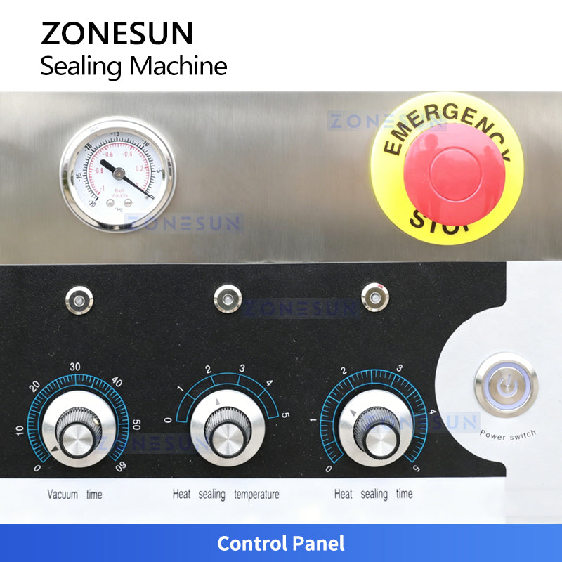 ZONESUN ZS-DZ500K Semi-Automatic Tilt Double Chamber Vacuum Packaging Machine  ZONESUNPRO