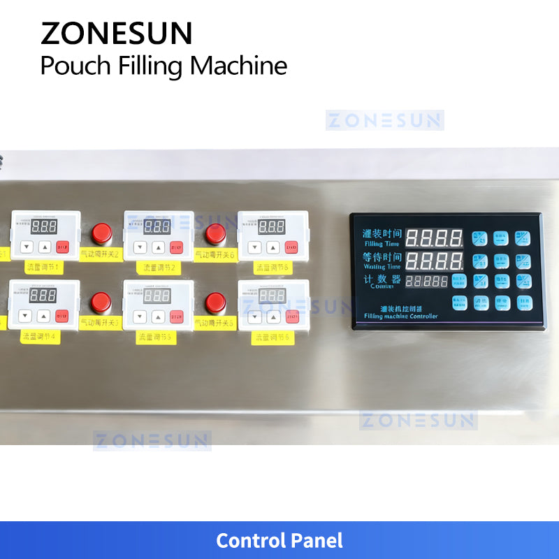 ZONESUN ZS-ASP6 Semi-Automatic Fruit Jelly Spout Pouches Liquid Filling Machine