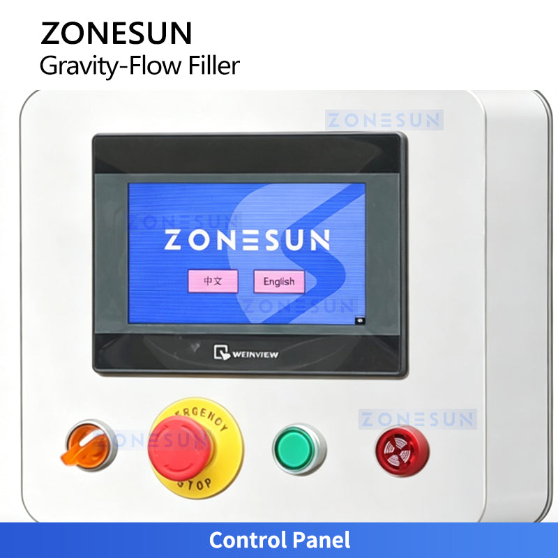 ZONESUN ZS-VTGZ100E Industrial Gravity Filling Machine 50-5000ml Automatic Bottle Liquid Filler