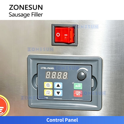 ZONESUN ZS-SFR1 Electric Sausage Stuffer Machine with Stainless Steel Hopper for Meat Filling