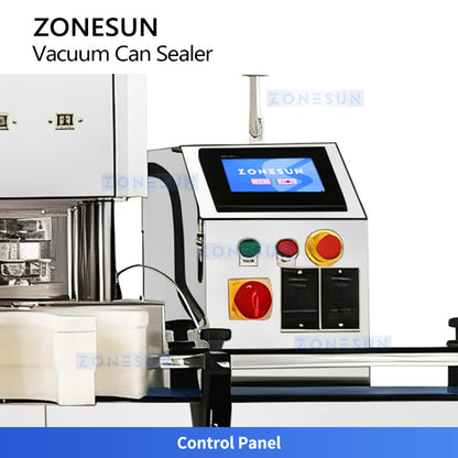 ZONESUN automatic vacuum can sealing machine 