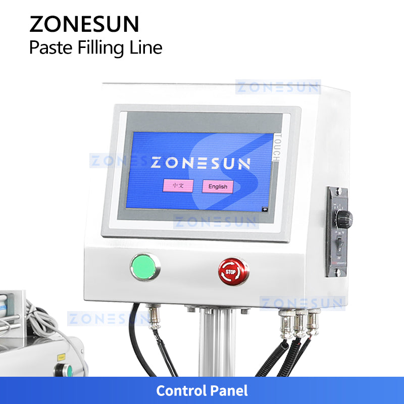 ZONESUN ZS-FAL180C8 Desktop Paste 2 Boquillas Máquina de llenado, tapado y etiquetado