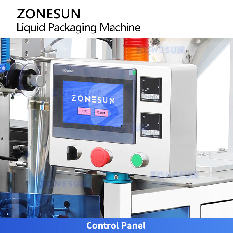ZONESUN ZS-FS220UB Automatic Liquid Packaging Machine Servo Gear Pump High Speed VFFS Packing System