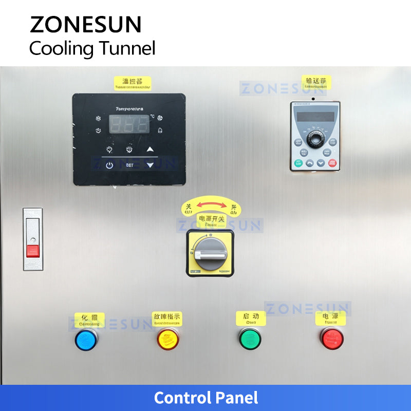ZONESUN ZS-CT3 Reciprocating Conveyor Cooling Tunnel for Hot-Filled Creams and Food Products