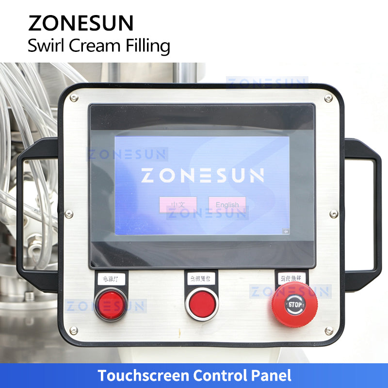 ZONESUN ZS-RSV4L Semi-Automatic Multi-Color Swirl Cosmetic Cream Filling Machine