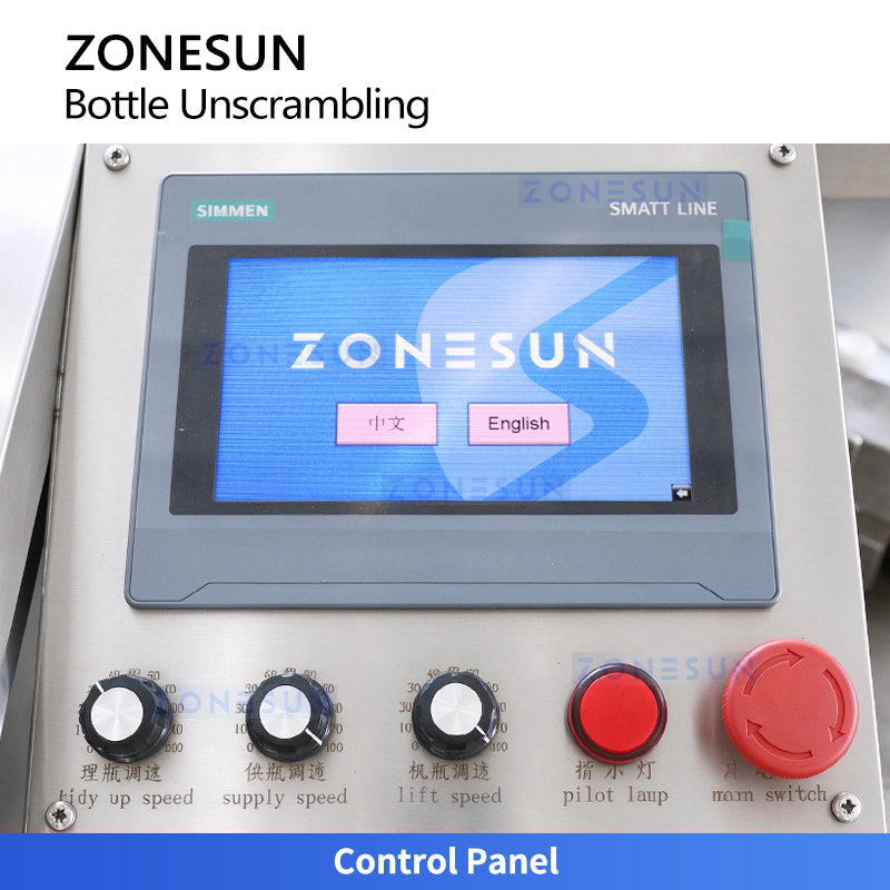 ZONESUN ZS-LPH200 Automatic Bottle Unscrambler with Elevator