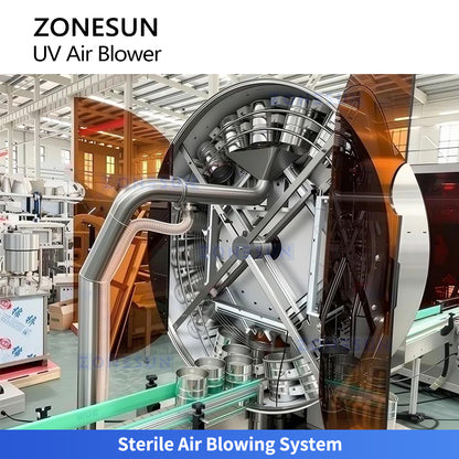 ZONESUN ZS-UVB1 Automatic Rotary Bottle Jar Air Rinsing and UV Sterilization Machine
